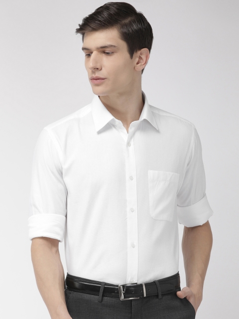 

Raymond Men White Slim Fit Self Design Formal Shirt