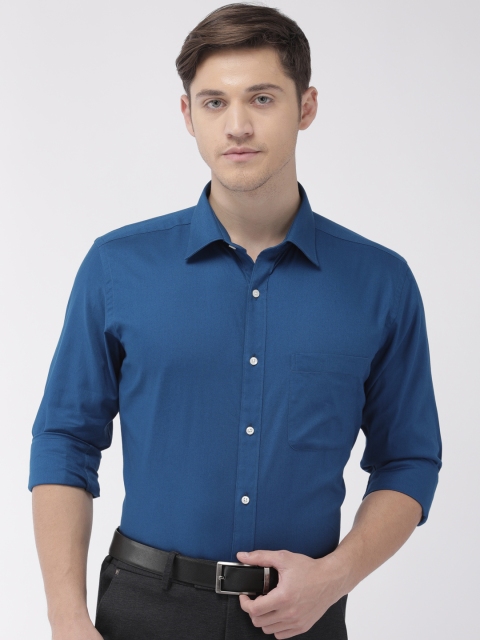 

Raymond Men Blue Slim Fit Solid Formal Shirt