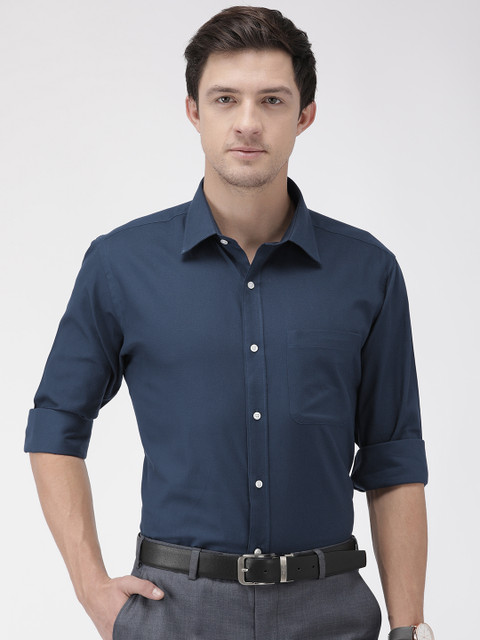 

Raymond Men Navy Blue Slim Fit Solid Formal Shirt