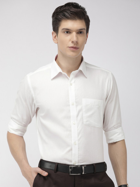 

Raymond Men White Slim Fit Textured Formal Shirt