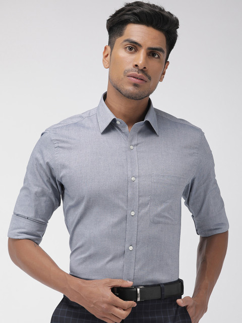 

Raymond Men Blue Slim Fit Solid Formal Shirt