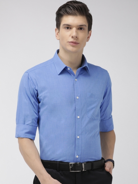 

Raymond Men Blue Slim Fit Solid Formal Shirt