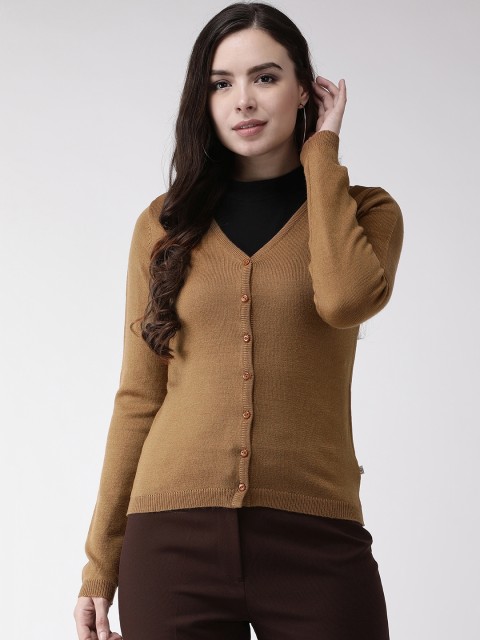 

Madame Women Brown Solid Cardigan
