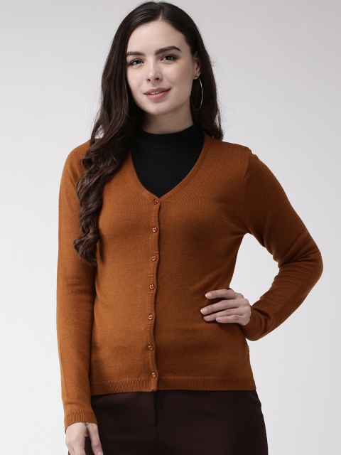 

Madame Women Brown Solid Cardigan
