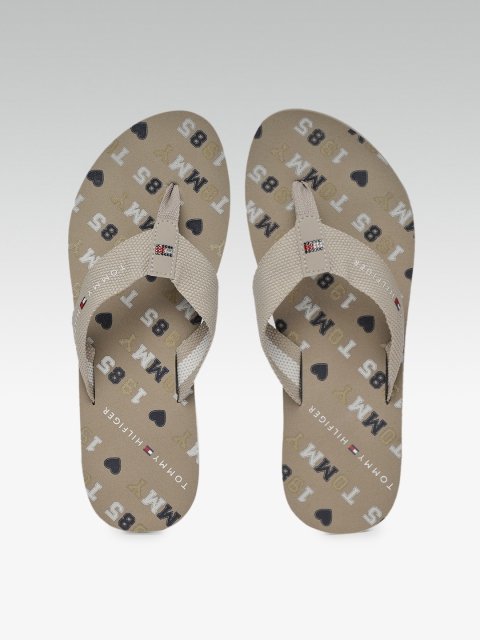 

Tommy Hilfiger Women Beige Solid Thong Flip-Flops