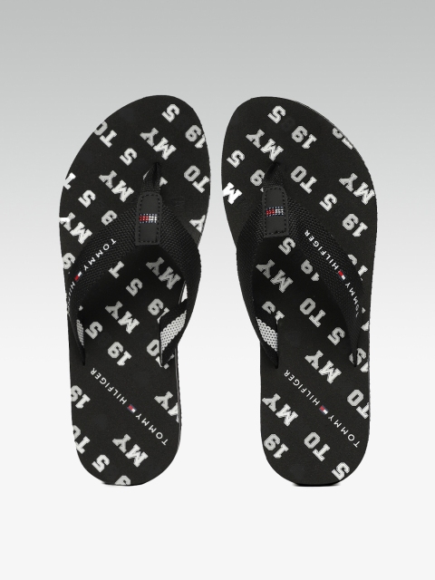 

Tommy Hilfiger Women Black Printed Thong Flip-Flops