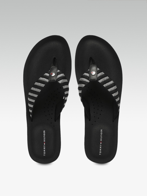 

Tommy Hilfiger Women Black Solid Flip Flops
