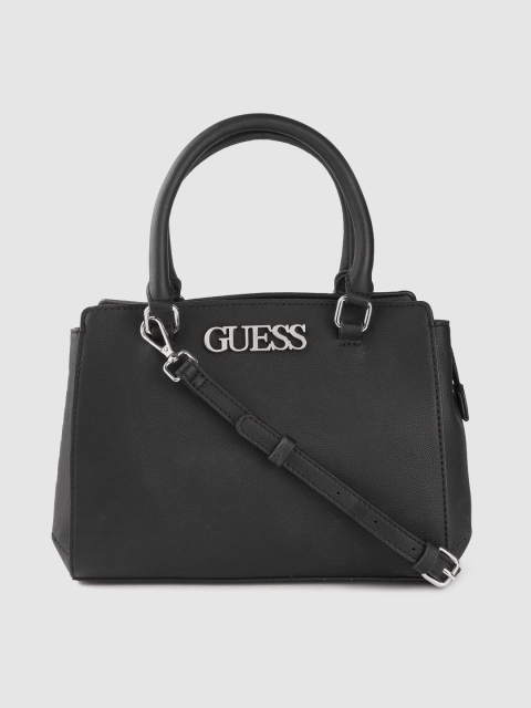 

GUESS Black Solid Handheld Bag