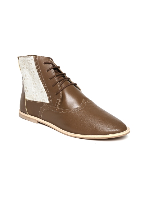 

Zebba Women Brown Genuine Leather Casual Shoes