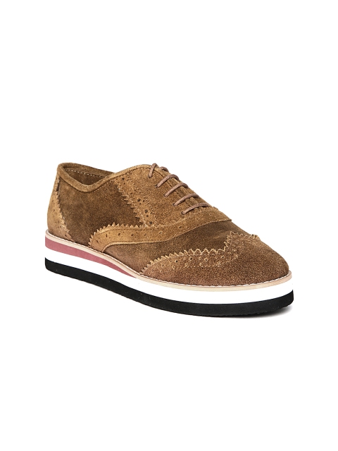 

Zebba Women Tan Brown Leather Brogues