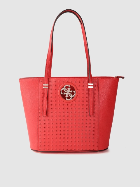

GUESS Red Perforated Shoulder Bag