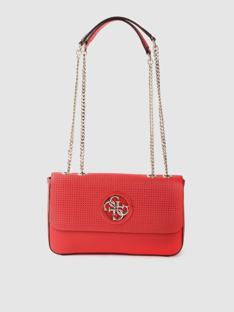 

GUESS Red Perforated Shoulder Bag