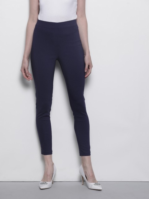 

DOROTHY PERKINS Women Navy Blue Solid Treggings