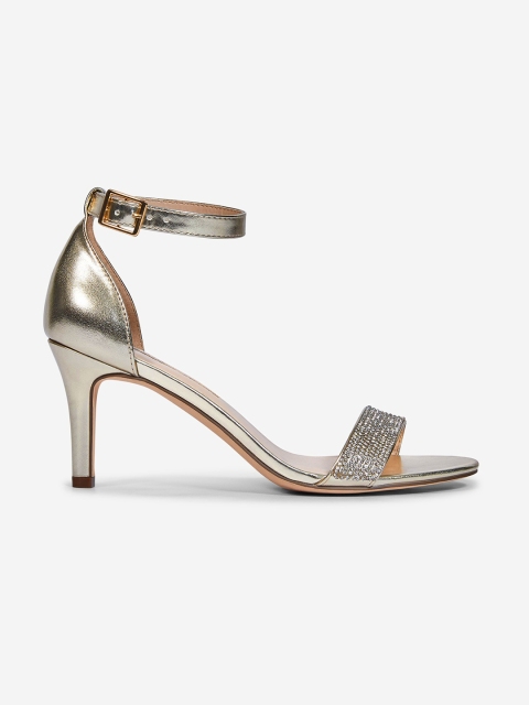 

DOROTHY PERKINS Women Gold-Toned Embellished Heels