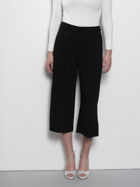 

DOROTHY PERKINS Women Black Regular Fit Solid Culottes