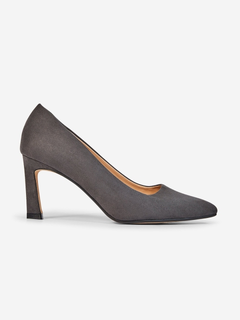 

DOROTHY PERKINS Women Charcoal Grey Solid Pumps