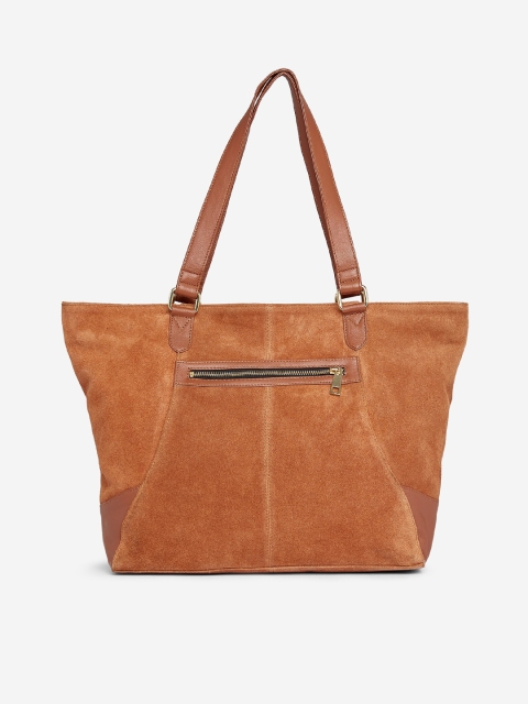 

DOROTHY PERKINS Brown Solid Suede Shoulder Bag