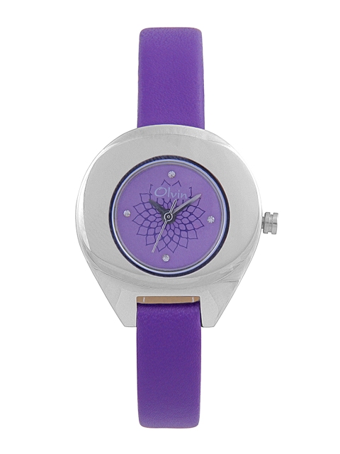 

Olvin Women Purple Dial Watch 1636-SL08