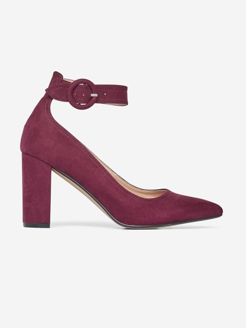 

DOROTHY PERKINS Women Burgundy Solid Mid-Top Pumps