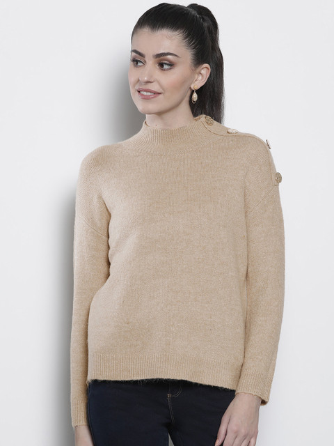 

DOROTHY PERKINS Women Beige Solid Sweater