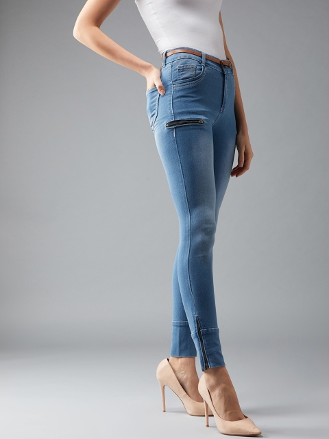 

DOLCE CRUDO Women Blue Skinny Fit Mid-Rise Clean Look Jeans