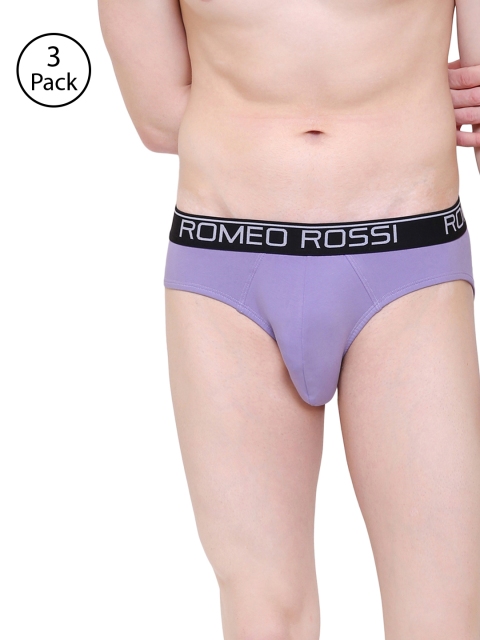 

ROMEO ROSSI Pack of 2 Men Purple Solid Low-Rise Briefs CLBP-2003-VL-3