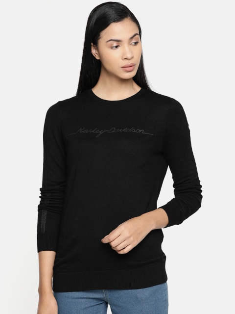 

Harley-Davidson Women Black Solid Pullover Sweater