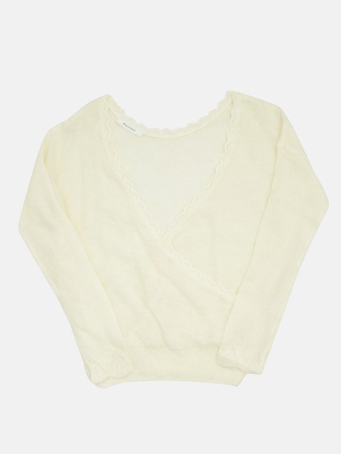 

promod Women Off-White Solid Pullover Sweater