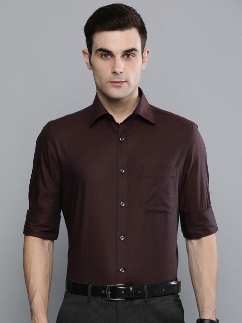

Louis Philippe Men Burgundy Classic Fit Solid Formal Shirt