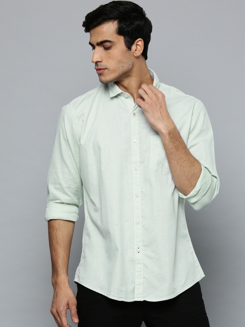 

Louis Philippe Sport Men Green Slim Fit Self-Design Casual Shirt