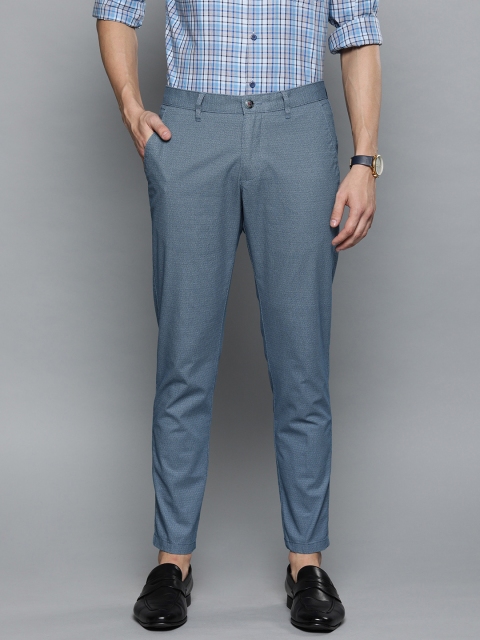 

Louis Philippe Sport Men Blue Slim Fit Printed Regular Trousers
