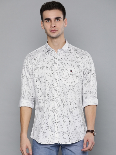 

Louis Philippe Sport Men White & Black Slim Fit Printed Casual Shirt