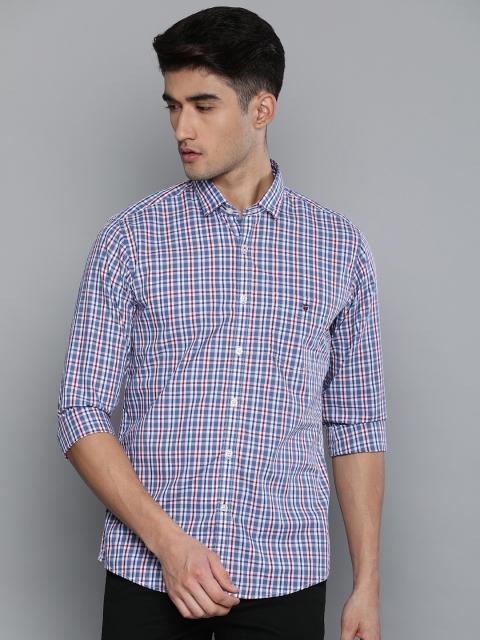 

Louis Philippe Sport Men Blue & White Slim Fit Checked Casual Shirt
