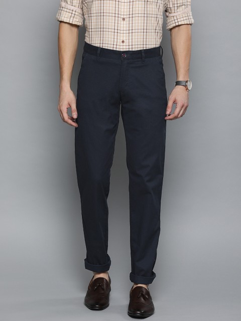 

Louis Philippe Sport Men Navy Blue Slim Fit Solid Regular Smart Casual Trousers