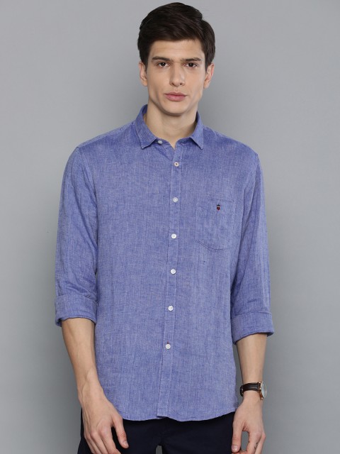 

Louis Philippe Sport Men Blue Slim Fit Solid Casual Linen Shirt