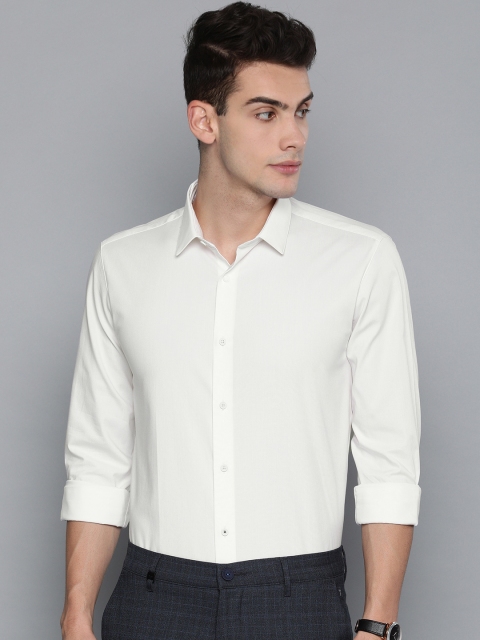 

Louis Philippe Sport Men White Super Slim Fit Solid Casual Shirt