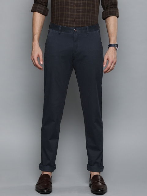 

Louis Philippe Sport Men Navy Blue Slim Fit Solid Regular Smart Casual Trousers