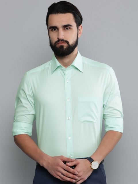 

Louis Philippe Men Green Classic Regular Fit Solid Formal Shirt