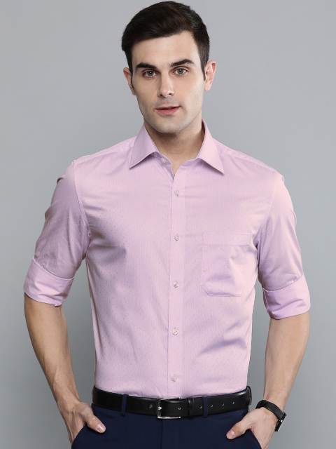 

Louis Philippe Men Purple Classic Fit Striped Formal Shirt