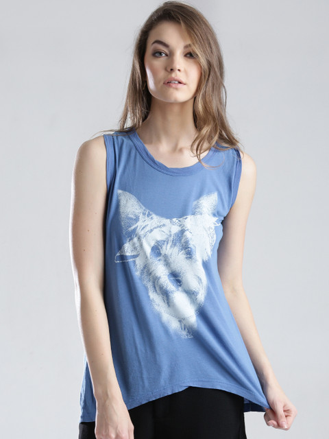 

GUESS Blue Printed Top