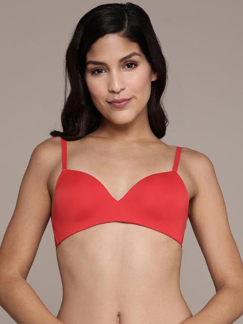 

Calvin Klein Underwear Red Solid Non-Wired Lightly Padded Everyday Bra QF4081ADRYM