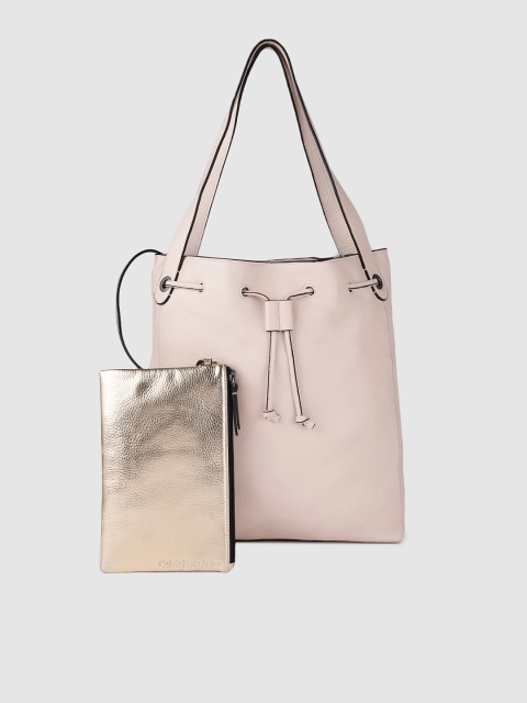 

Calvin Klein Jeans Pink Solid Tote Bag