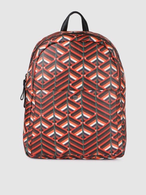 

Calvin Klein Jeans Women Brown & Red Printed Backpack
