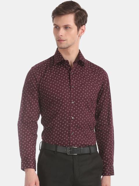 

Arrow Men Purple Printed Slim Fit Formal Shirt