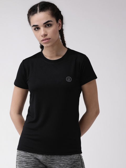 

Chkokko Women Black Solid Round Neck T-shirt
