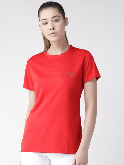 

Chkokko Women Red Solid Round Neck T-shirt