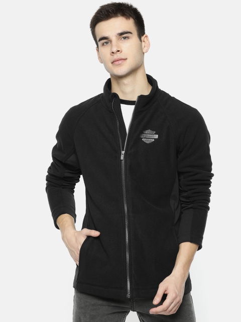 

Harley-Davidson Men Black Solid Slim Fit Sweatshirt