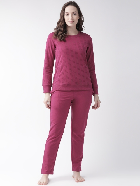 

MADAME M SECRET Women Magenta Printed Nightsuit