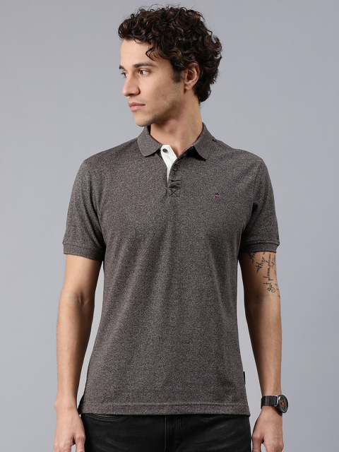 

Louis Philippe Jeans Men Grey Solid Polo Collar T-shirt