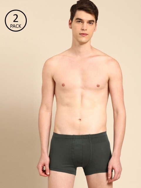 

ether Men Pack of 2 Charcoal Grey Solid Trunks ETHR-TRN-PK2-010A